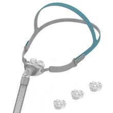CPAP Mask Nasal Pillow Frame Fit, Full Combination CPAP Headgear Strap Tube Frame with S/M/L Size CPAP Nasal Pillow, Soft & Sealing Improve Wearing C