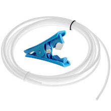 QWORK 8m PTFE Teflon Tube with Cutter, 2mm ID 4mm OD, for 1.75mm Filament Bowden Extruder, 3D Printer Consumables