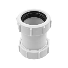 Alnicov Straight Pipe Connector 40mm PVC Pipe Connector Compression Joiner Coupling Fit 1/2" Bath Waste Pipe Joiner