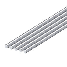 sourcing map 10Pcs 3/16"(5mm) Dia Round Aluminum Rod, 6"(153mm) Long 6061 Aluminum Round Rod Solid Lathe Bar Stock for Industry Construction DIY Craf