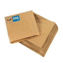 CaterCo Brown Kraft Paper Counter Bags, (7x7 inch, 500 Pack) - Biodegradable Strung Bag For Food, Sandwich, Grocery Bag, Bakery, Pastry, Fruit, Sweet