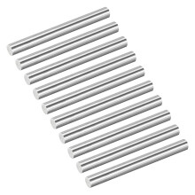 sourcing map 10Pcs 304 Stainless Steel Rods, 5mm x 51mm Metal Solid Shaft Round Rod Lathe Bar Stock for Model Plane Cars Ship DIY Craft Metal Working