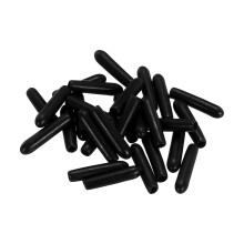sourcing map 28Pcs Rubber End Caps, 3.5mm(1/8") ID 15mm(9/16") Height Round Screw Thread Protectors Flexible Screw Bolt Covers Caps for Metal Tube Ro