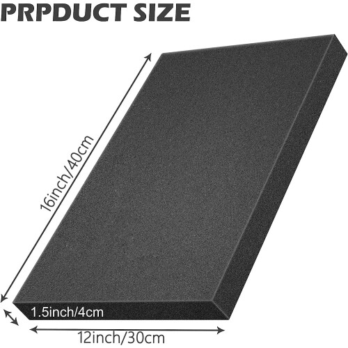 6 Pcs Polyurethane Foam Sheet-40 x 30 x 4CM Tool Box Foam Inserts-Cuttable Inserts for Tool Box Organisation, Camera Cases,Flight Cases 1