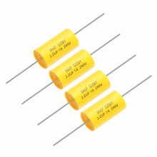 sourcing map 4Pcs 2.2uf Frequency Divider Capacitor, 250V Axial Audio Speaker Crossover MKP Film Capacitor