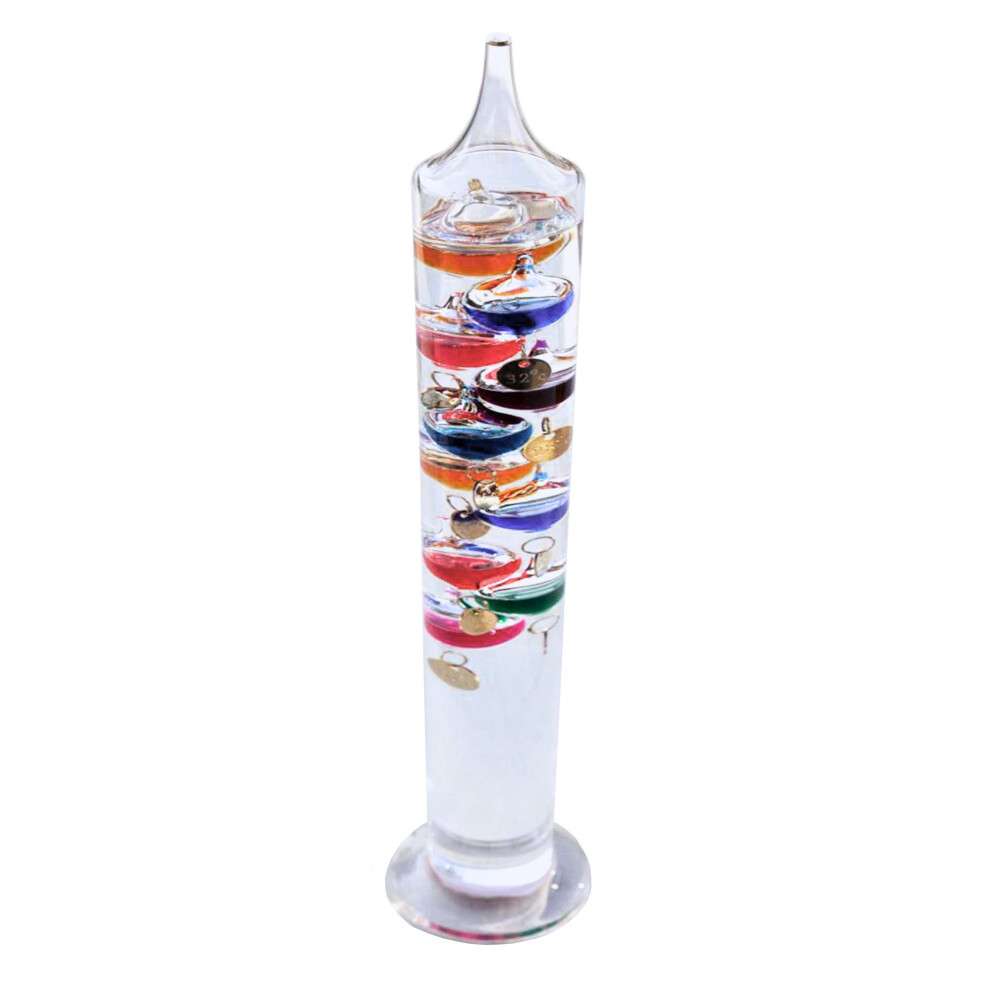 44Cm Tall Free Standing Galileo Thermometer With Ten Floating Globes | Measures Temperatures From 16 Degrees Centigrade To 35 Degrees | Also In Fahre 41616611