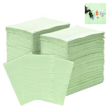 125 Pcs Tattoo Bib Disposable Dental Bibs, Tattoo Table Covers Clean Pad, Disposable Dental Bibs Sheets Cloths, Waterproof Dentist Bib for Dentalt Cl