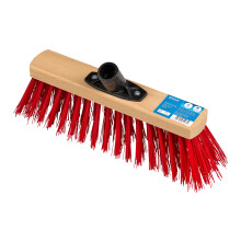 Elliott 29 cm Red PVC Fibre Broom Head with Stiff Synthetic Bristles – Heavy Duty, Ideal for outdoor use, Workshops, Warehouses and Gardening