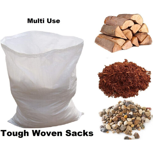 Woven Polypropylene Rubble Builder Sacks Bags 20 x 30" - Heavy Duty (10) 2