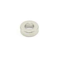 N42 Neodymium Magnet for Engineering, Manufacturing and Technology Applications - 19.1mm dia x 6.4mm thick with 9.5mm hole - 8.1kg Pull
