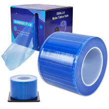 Tattoo Barrier Film - Unihubys Barrier Film 1200 Sheets 4'' x 6'' Tattoo Dental Protective PE Barrier Film with Dispenser for Defend Against Infectio