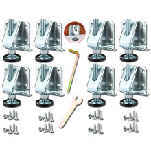 Overpassing 8 Pcs M10 Heavy Duty Adjustable Furniture Leveler, Furniture Leveling Feet With Locking Nuts, Stable Support, Suitable For Tables, Cabine