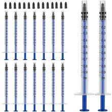 50 Pack 1ml Syringe with Cap, Individually Sealed 1cc Syringe with Luer Slip Tip Without Needle for Refilling, Feed Pets, Oral, Oil or Glue Applicato