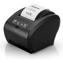 MUNBYN POS Receipt Printer USB Ethernet 80MM Thermal Printer, Black Supermarket Kitchen with Auto Cutter Support Cash Drawer, Windows, Mac, Linux, an