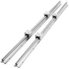 VEVOR Linear Guide Rail Set, SBR20 1000mm, 2 PCS 39.4 in/1000 mm SBR20 Guide Rails and 4 PCS SBR20UU Slide Blocks, Linear Rails and Bearings Kit for