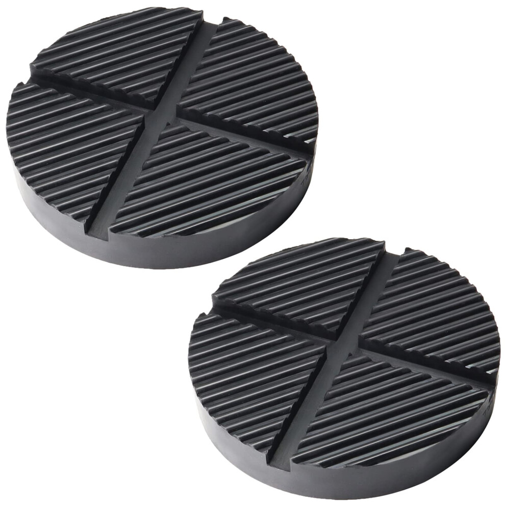 2Pcs Universal Car Trolley Rubber Jack Pad Floor Slotted Frame Protector For Pinch Weld Stand Adapter Side Lifting Disk Jacking Tool 24Mmx125mmx125mm 30660847
