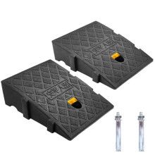 Kerb Ramps, Curb Ramp, Portable Lightweight Ramps 2PCS Threshold Ramps, for Driveway, Sidewalk, Car, Scooter, Set of 2 with 2 Expansion Bolts (10.6"x