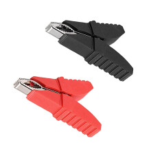 Crocodile Clips 2 Pack Butterfly Type Insulative Full Protective Alligator Clips Electric Test Clips for Cars(Red and Black)