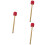 3Stk Bass Drum Hammer Drumsticks Mit Holzgriff Rote Percussion Sticks 6