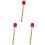 3Stk Bass Drum Hammer Drumsticks Mit Holzgriff Rote Percussion Sticks 2