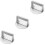 3Stk Burger Rund Patty Maker Küchen Tool Silber 5