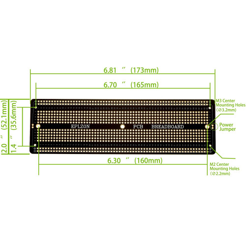 EPLOZN 2PCS 6.8"x2.05" & 2PCS 3.5"x2.05" Breadboard Kit Solderable Breadboards for Electronics Projects Compatible for DIY Soldering Circuits Project 2