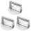 3Stk Burger Rund Patty Maker Küchen Tool Silber 2