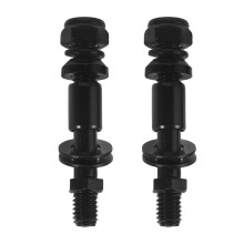 2St Zwarte Aluminium Motorfiets Achterspiegel Schroeven Adapter