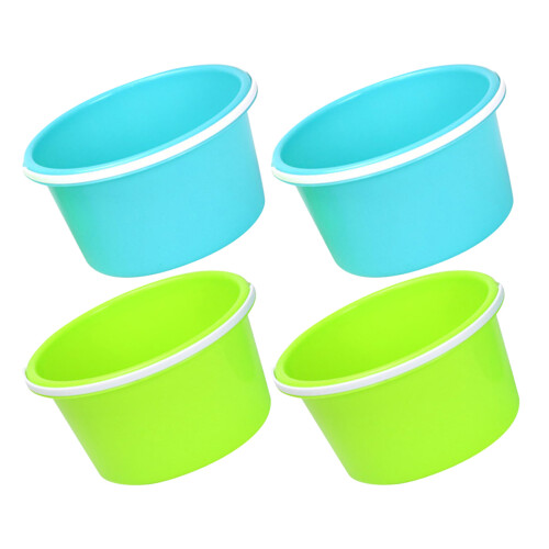 8 Pcs Plastic Sand Bucket With Handles For Beach Play