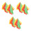 3Pairs Solid Wood Rhythmic Dance Drumsticks with Bright Silk Ribbons 5