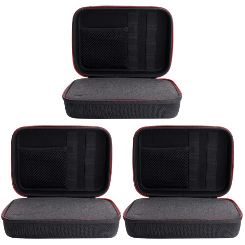 3Pcs Black Portable Eva Recorder Bag Protective Case for Storage Use 1