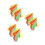 3Pairs Solid Wood Rhythmic Dance Drumsticks with Bright Silk Ribbons 7
