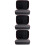 3Pcs Black Portable Eva Recorder Bag Protective Case for Storage Use 8