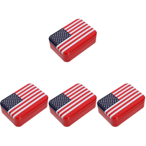 4Pcs Decorative Metal Cookie Jars Multi Color Boxes for Sweets 2