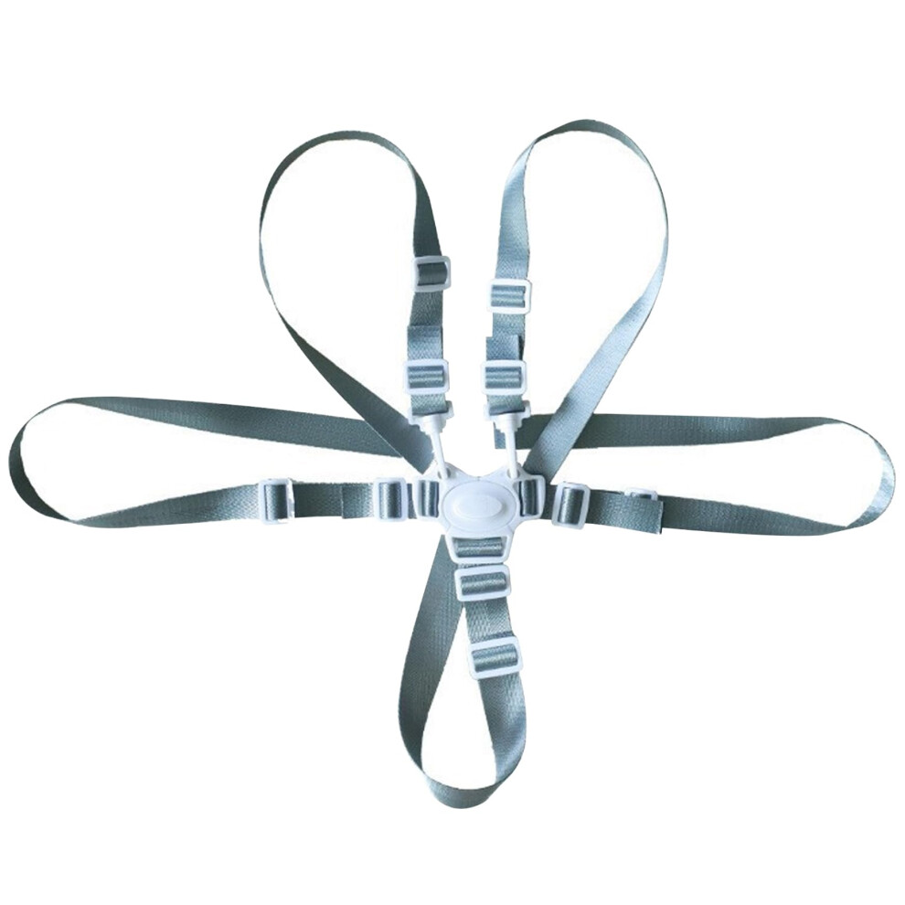 Chair Straps Replacement, Universal 5 Point Harness for Baby, Adjustable Durable Nylon Safety Belt