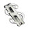 3Pièces Clips À Argent En Acier Double-Face Pour 1
