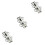 3Pièces Clips À Argent En Acier Double-Face Pour 5