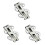 3Pièces Clips À Argent En Acier Double-Face Pour 2