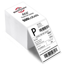 Switory Thermal Labels, 4x6 Inch Fanfold Direct Shipping Label with Perforated and Strong Adhesive Mailing Stickers Paper Thermal Printer Sticker for