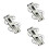 3Pièces Clips À Argent En Acier Double-Face Pour 6
