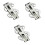 3Pièces Clips À Argent En Acier Double-Face Pour 3