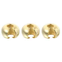 3Stk Reusable Goldene Crimp Beads Für Und Bastelarbeiten