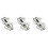 3Pièces Clips À Argent En Acier Double-Face Pour 4