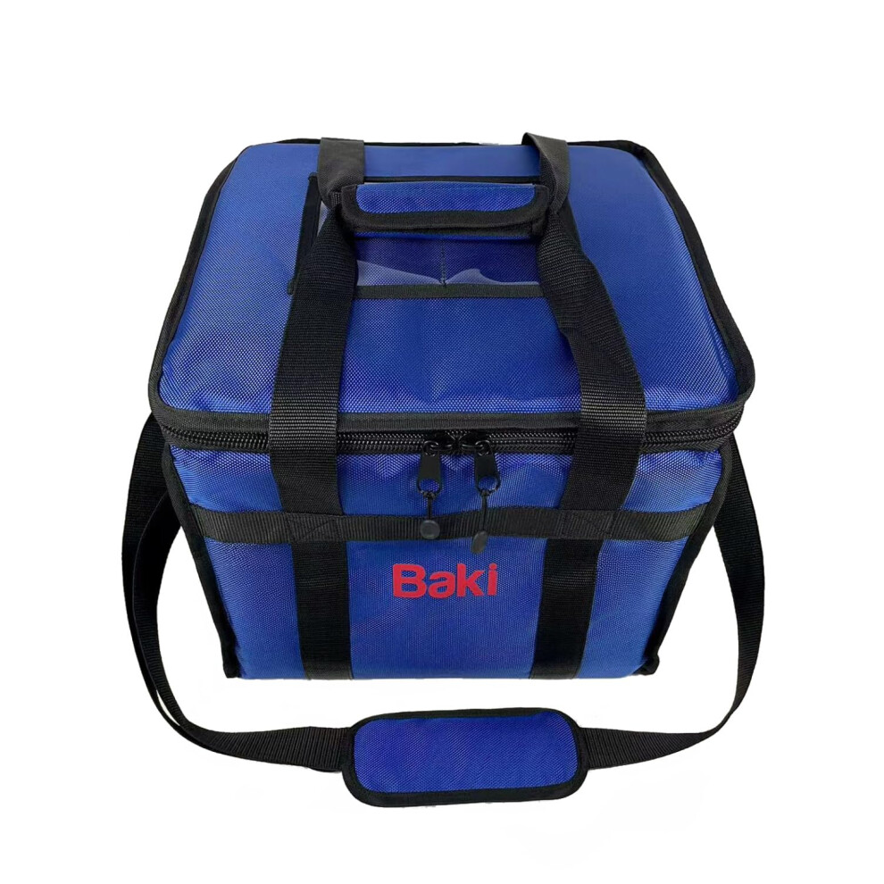 Heavy Duty Large Insulated Food Delivery Bag 35X35x30 Cm With Hot Cold Divider Zipper Suitable For Takeaway Restaurants, Pizza, Indian, Pic Nic, Groc 94603705