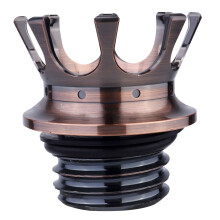 3Pcs Dark Brown Aluminum Motorcycle Fuel Tank Covers Rotary Style
