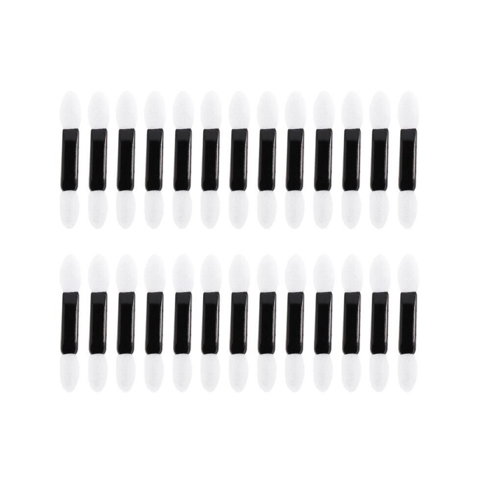 Ohphcall White 300Pcs Tipped Oval Eyeshadow Brushes For Daily Makeup Use