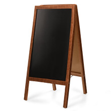 Mg Design A-Frame Chalkboard Sign 24 x 47 in (60 x 120 cm) – Double-Sided Wooden Pavement Board with Foldable Design for Indoor & Outdoor Use