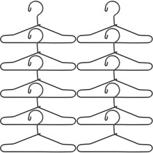 40 Pcs Metal Mini Clothes Hangers For Dolls House