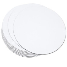 SenZee 8 Inch Cake Board Round 10 Pcs White Cakes Base Boards Cardboard Circles Cards 2mm Thin for Display Birthday Wedding