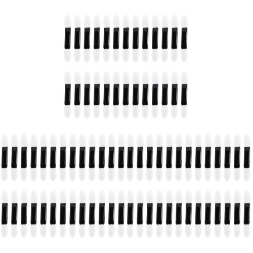 300Pcs White Tipped Oval Eyeshadow Brushes for Daily Makeup Use 1